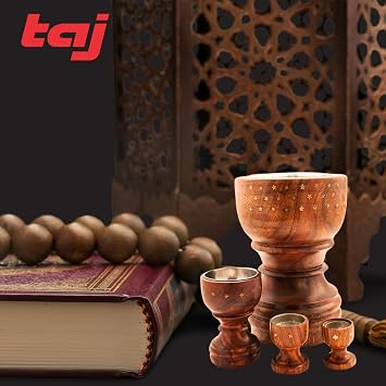 Taj Backflow Incense Burner - Wooden Oud Holder for Cones, Bakhoor Burner, and Jointed Incense - Ideal Spiritual Gifts for Women & Men - Premium Wood Burner Accessories Large