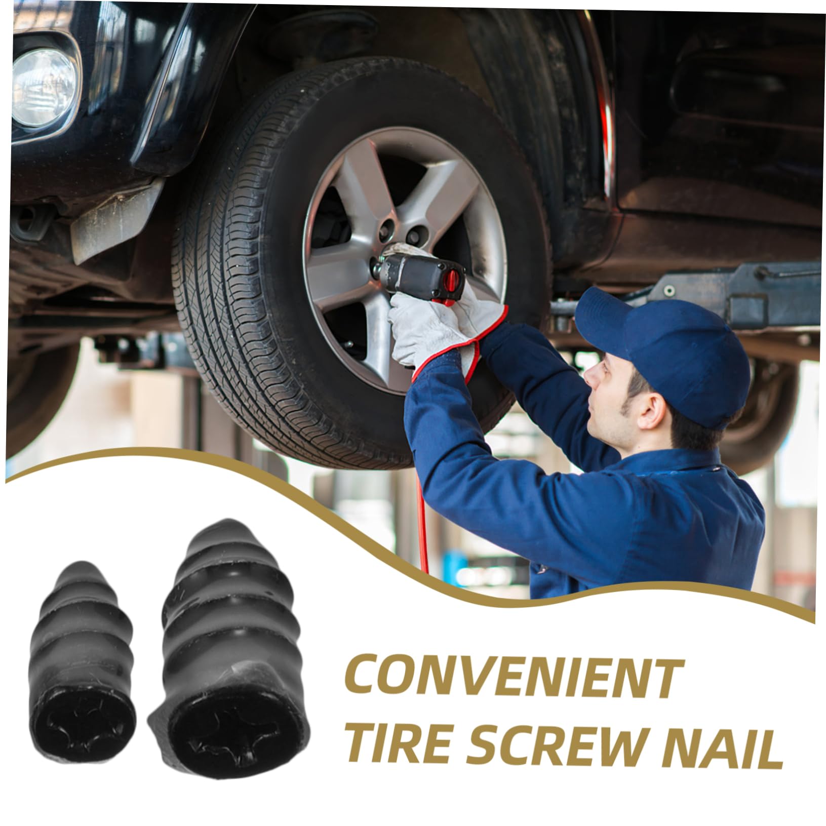 SOLUSTRE 5sets Riparazione Pneumatici Per Auto e Kit Con Chiodi Di Riparazione Grandi e Piccoli e Cacciavite Soluzione Pratica e Veloce Per Forature Pneumatici Tubeless
