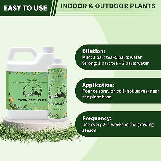 Environet Worm Tea Fertilizante Líquido para Jardinería 32 oz miniatura 6