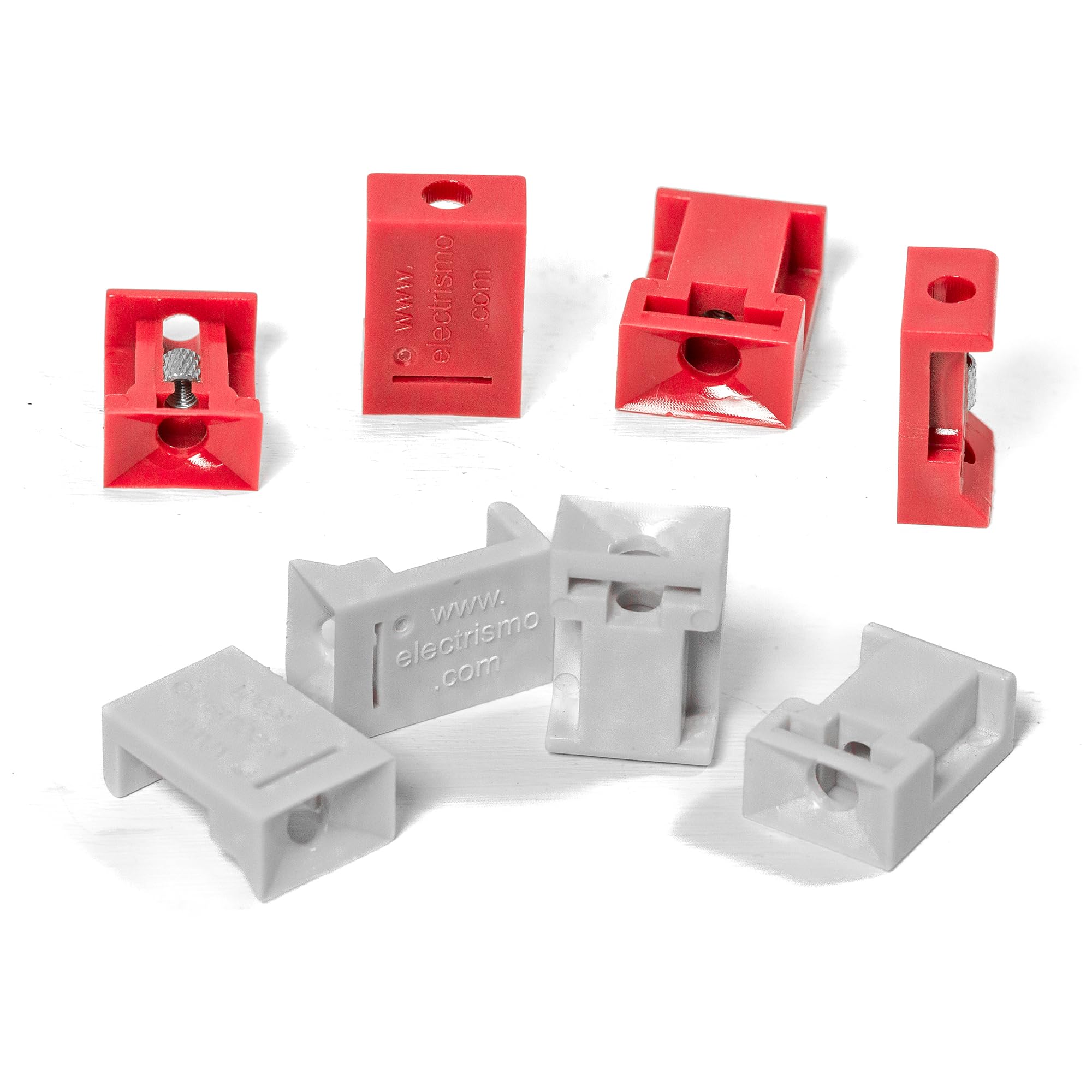 iSigns Electrismo Time Saving Thread Adaptor with & Without Thread (8-Pack) Quickly Fit Faceplate onto Back Box, Protects Internal Wires, Electrician Essentials for Pattress Box & Electrical Sockets