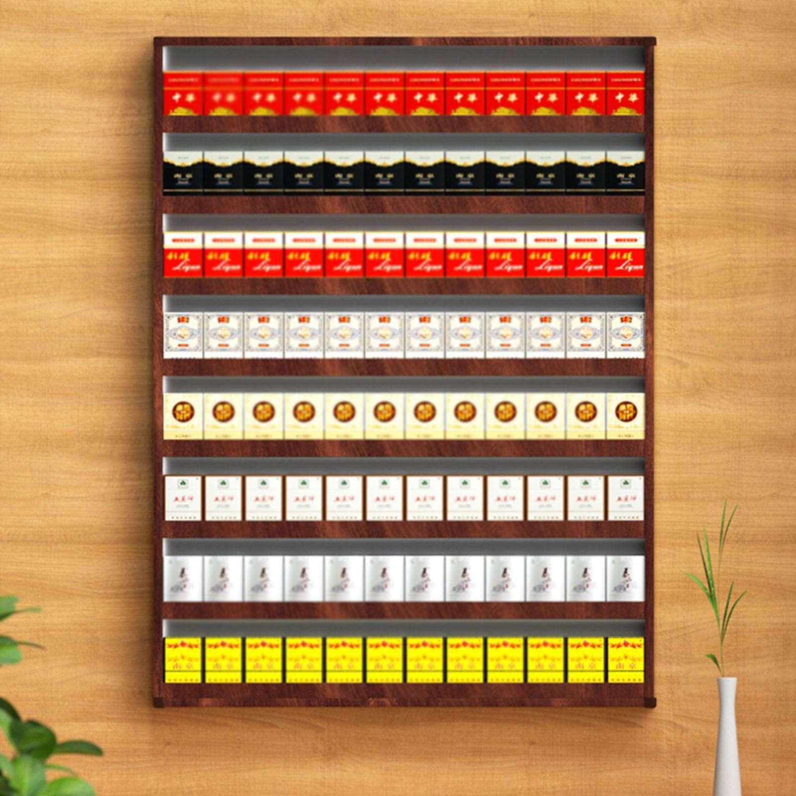 Distributeur de cigarettes mural marron 60x80 cm pour salons professionnels et bureaux