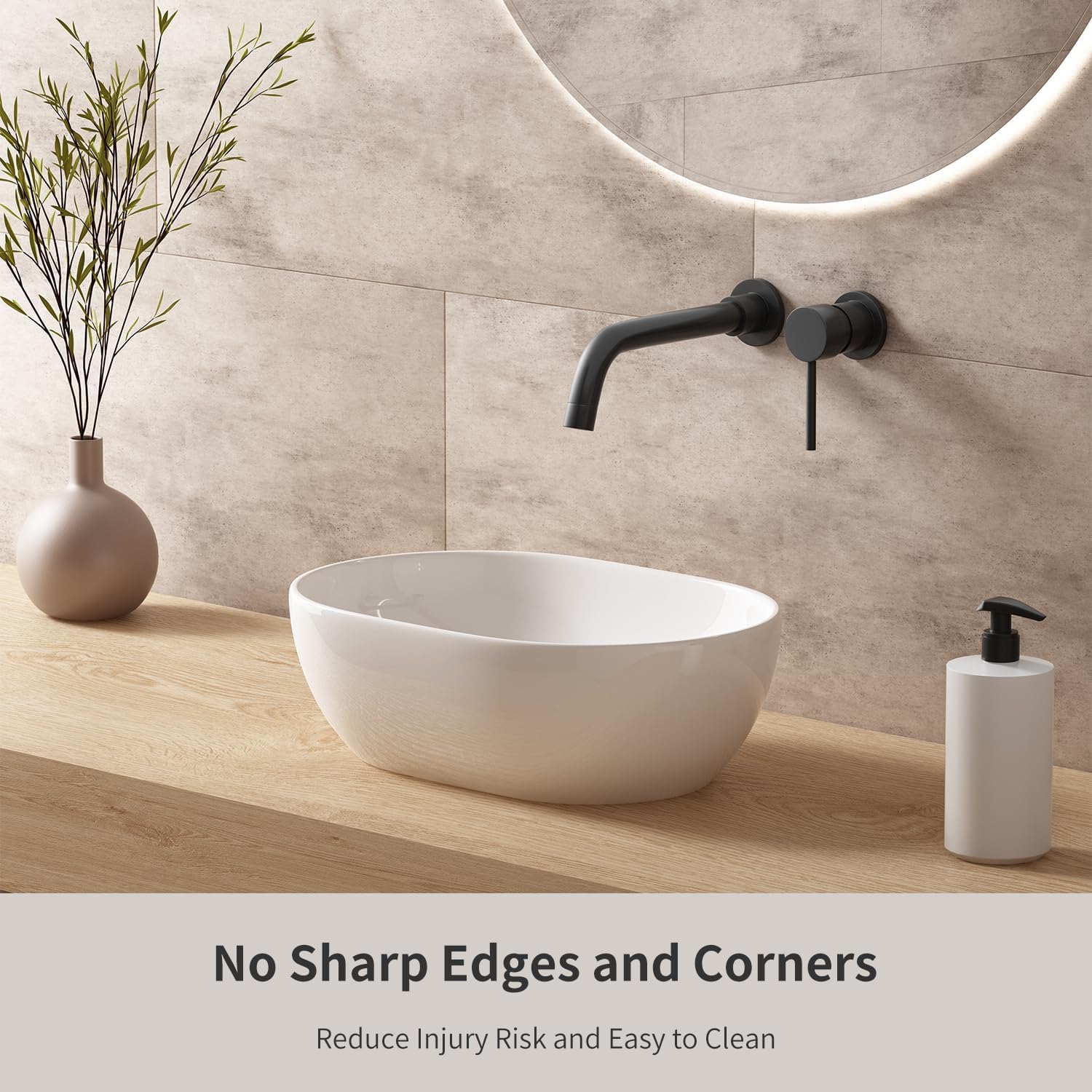 Small Bathroom Vessel Sink, OCEALAGOON 15 x 10 Oval Bathroom Sink Bowls Above Counter, Porcelain Ceramic White Vessel Sink for Bathroom, Modern Countertop Sink, Vanity Sink Lavatory Art Wash Basin