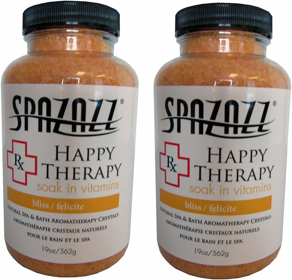 Spazazz Aromatherapy Spa and Bath Crystals - Happy Therapy 19oz (2 Pack)