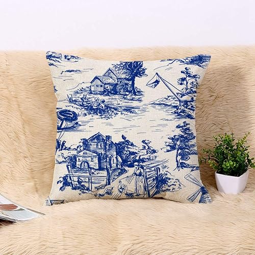 Miniatura 5 de Funda de almohada de lino colorido aire acuarela pájaro colibrí volando verano jardín verde 18 x 18 pulgadas funda de almohada decoración del hogar