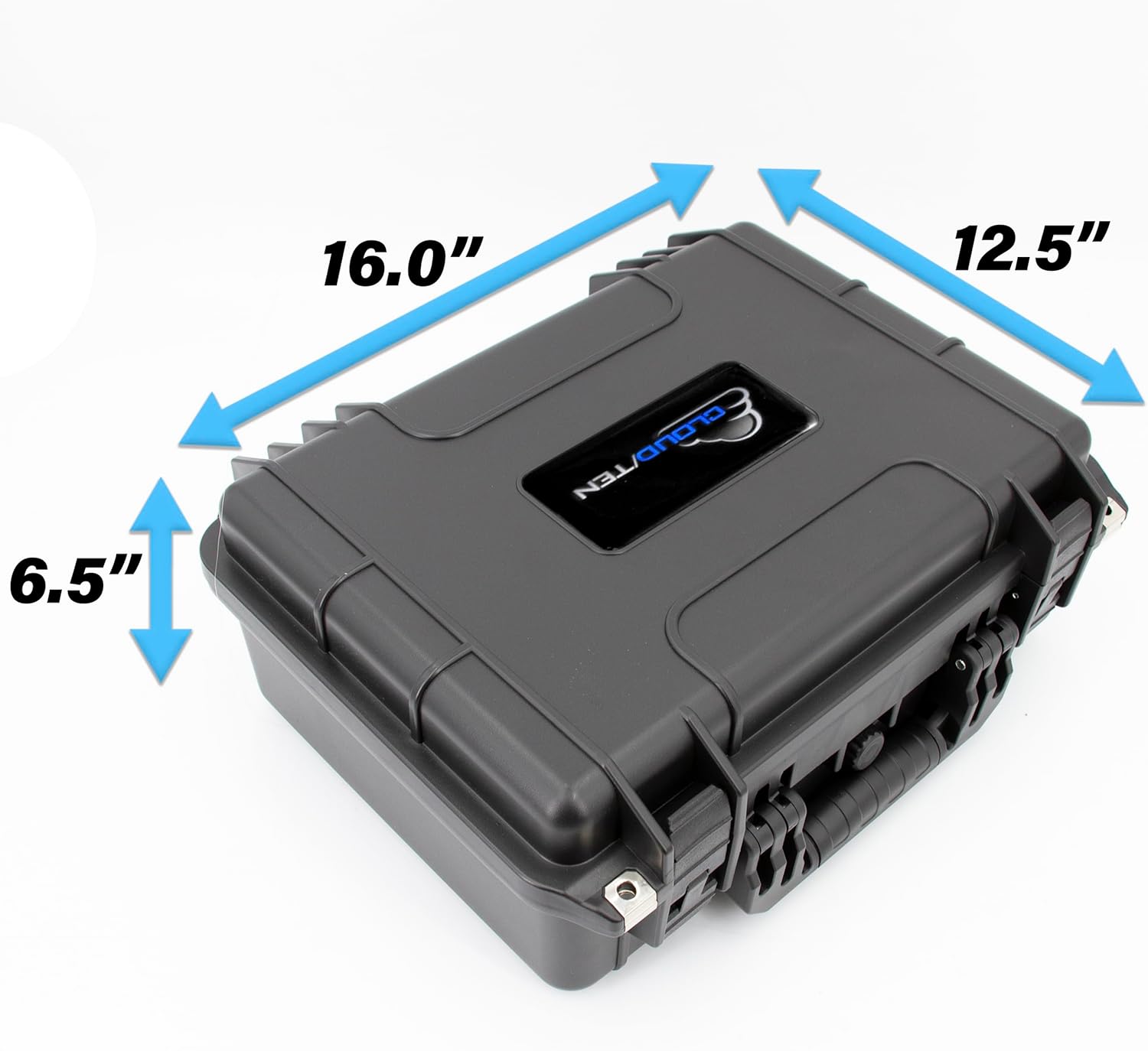 CLOUD/TEN 16 Inch Airtight Carry Case with Impact Absorbing Protective Customizable Foam