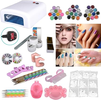 Hot 36w White Uv Lamp Gel Polish Curing Dryer Light Acrylic Nail Art Kit Set Amazon Co Uk Beauty Hot 36w White Uv Lamp Gel Polish Curing Dryer Light Acrylic Nail Art Kit Set Amazon Co Uk Beauty