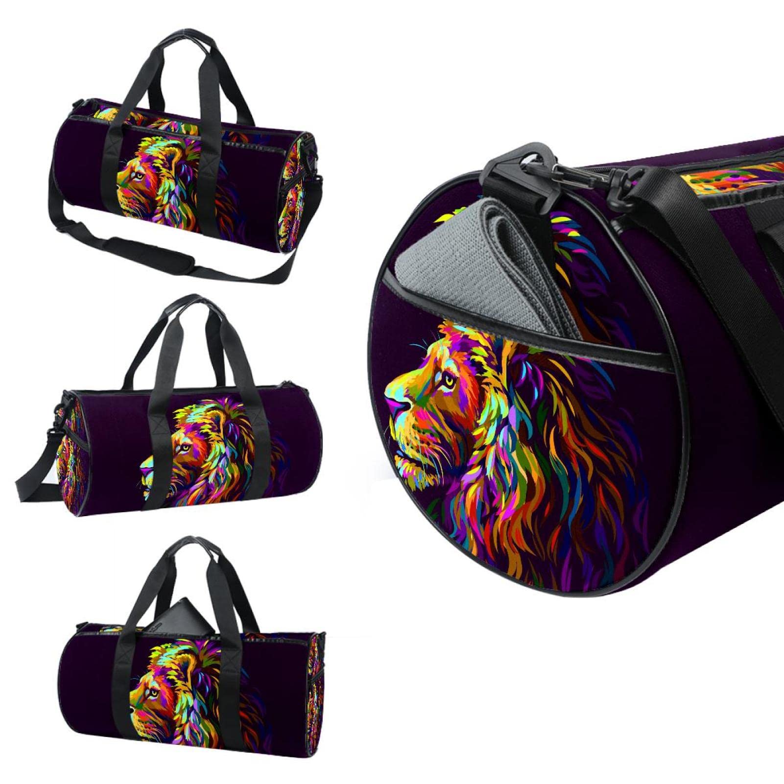 Sac De Sport Mignon Bag Sac Voyage Bagage Duffel Moderne Fitness Sac Molletonné Gym Vacances Sac Bandoulière Moyen Sac De Sport 24L 45x23x23cm
