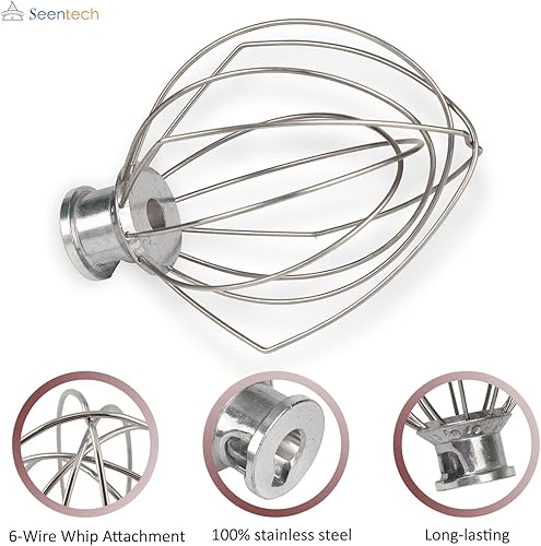 Miniatura 6 de Accesorio de látigo de alambre K45WW para batidora de pie de cabeza inclinable compatible con Kitchen-Aid - Reemplaza K45WW, 9704329, 4162165,