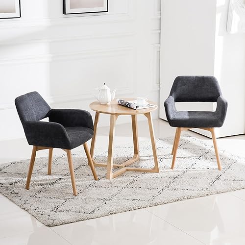 Miniatura 4 de Juego de 2, 4 y 6 sillas modernas, cómodas, decorativas, tapizadas en tela, para cocina, comedor, sala, dormitorio, sala de espera, de escritorio