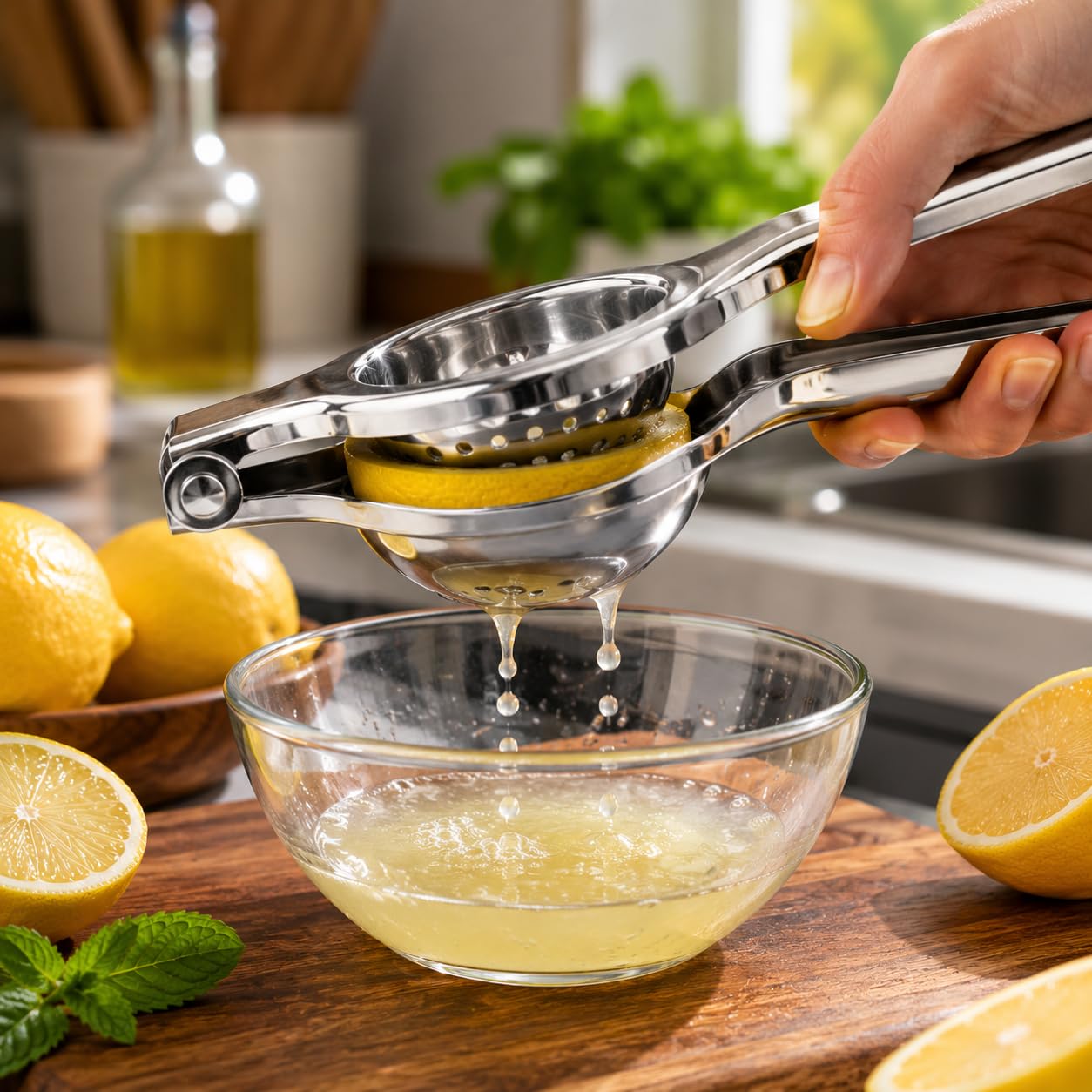 Espremedor de Limão Profissional em Aço Inox Premium – Extração Máxima de Suco, Alta