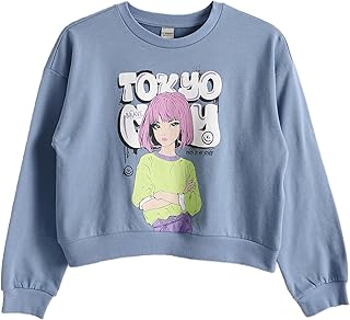 LC WAIKIKI Crew Neck Printed Girls' Sweatshirt
