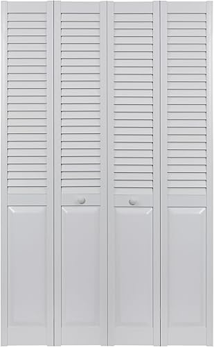 Miniatura 9 de LTL Home Products SEAPP24 Seabrooke - Puerta plegable interior con panel elevado de PVC, 80 pulgadas x 24 pulgadas, color blanco