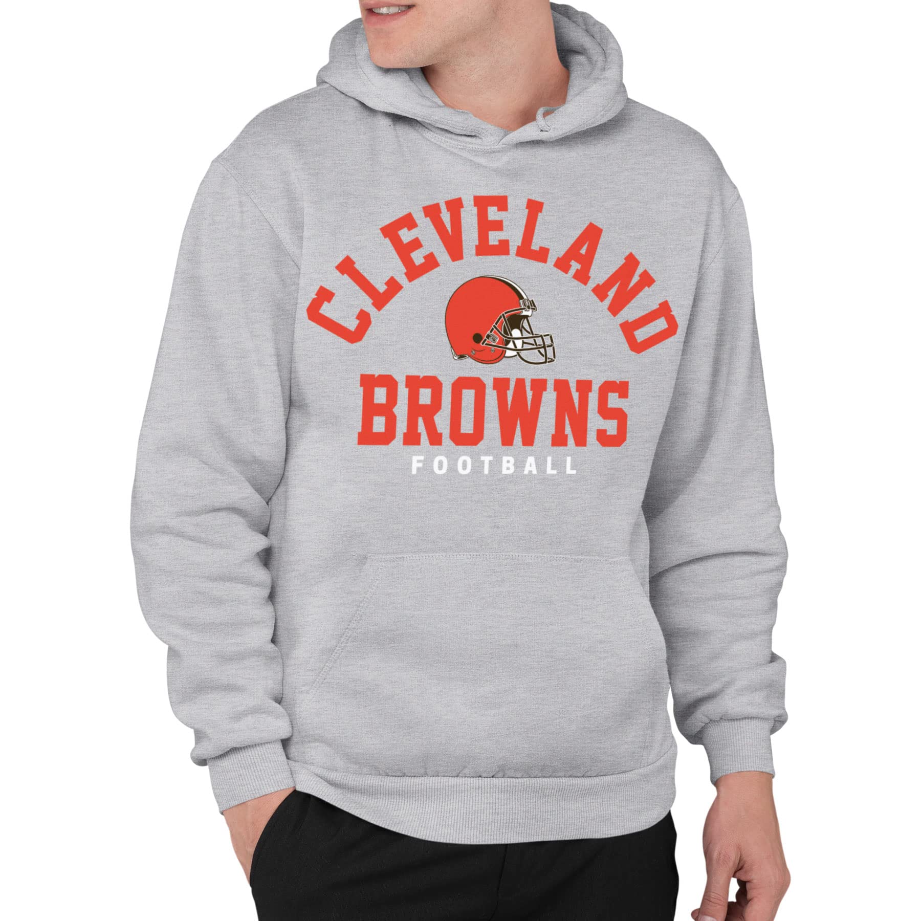 Junk Food Ropa x NFL - Cleveland Browns - Classic Team Logo - Sudadera con Capucha para Adultos para Hombres y Mujeres - Talla XL