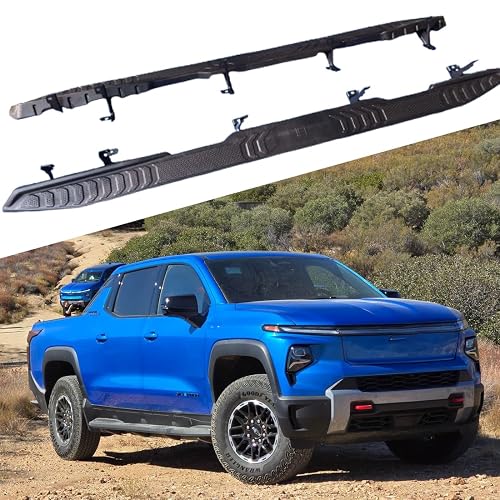 2PCS 94" Length Side Steps Running Boards Fits for GMC Sierra EV Chevrolet Silverado EV 2024 2025 2026 Fixed Steps ABS Plastic — Amazon seller product image