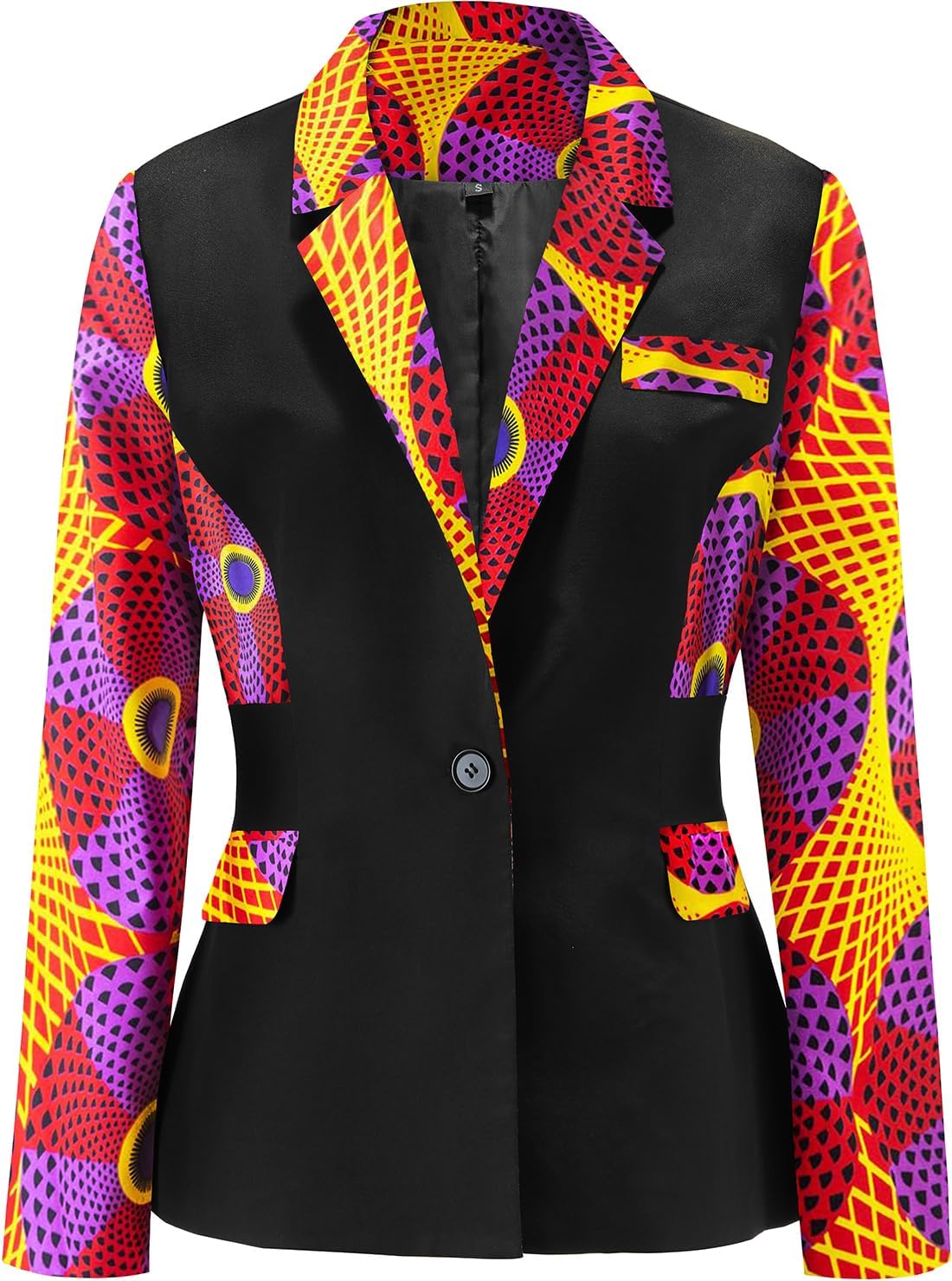 SHENBOLEN Women African Print Coat Notched Lapel Albania Ubuy