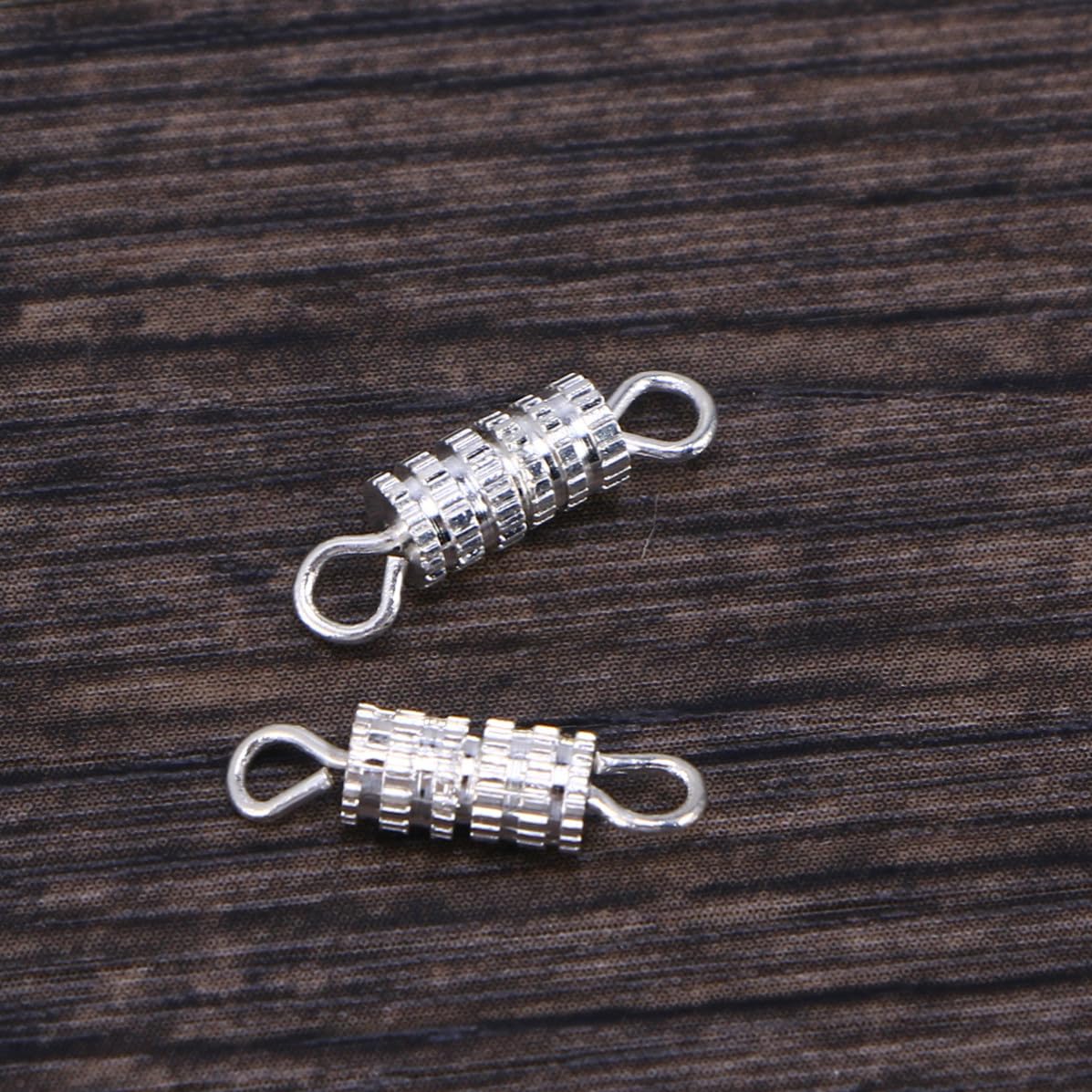 20 Pezzi Chiusura a Vite in Rame per Collana e Catena DIY Argento