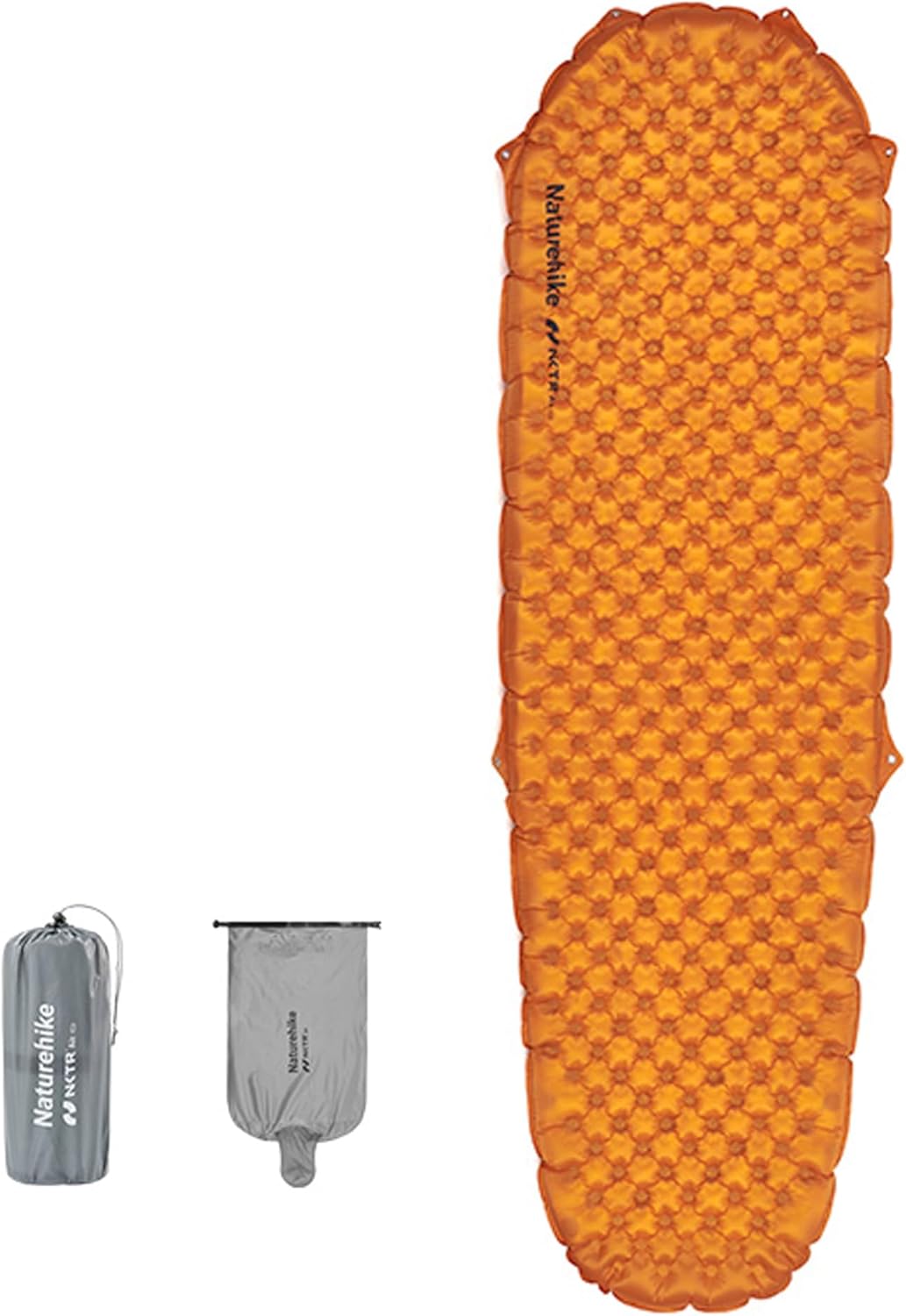 Naturehike Ultralight Insulated Sleeping Pad - R5.8 Insulated Inflatable Sleeping Pad, 3.1in Thickened Portable Compact Backpacking Sleeping Mat for Camping, Hiking, Climbing with Inflatable Bag