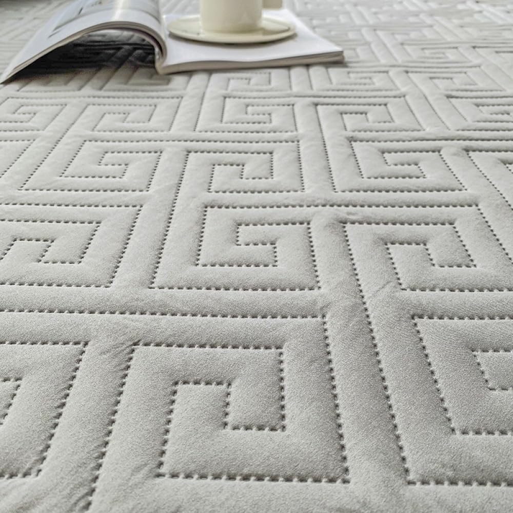 Générique Drap-Housse réglable épais matelassé gaufré 160x200, protège-Matelas sans taie d'oreiller, Gris 80x200x30cm