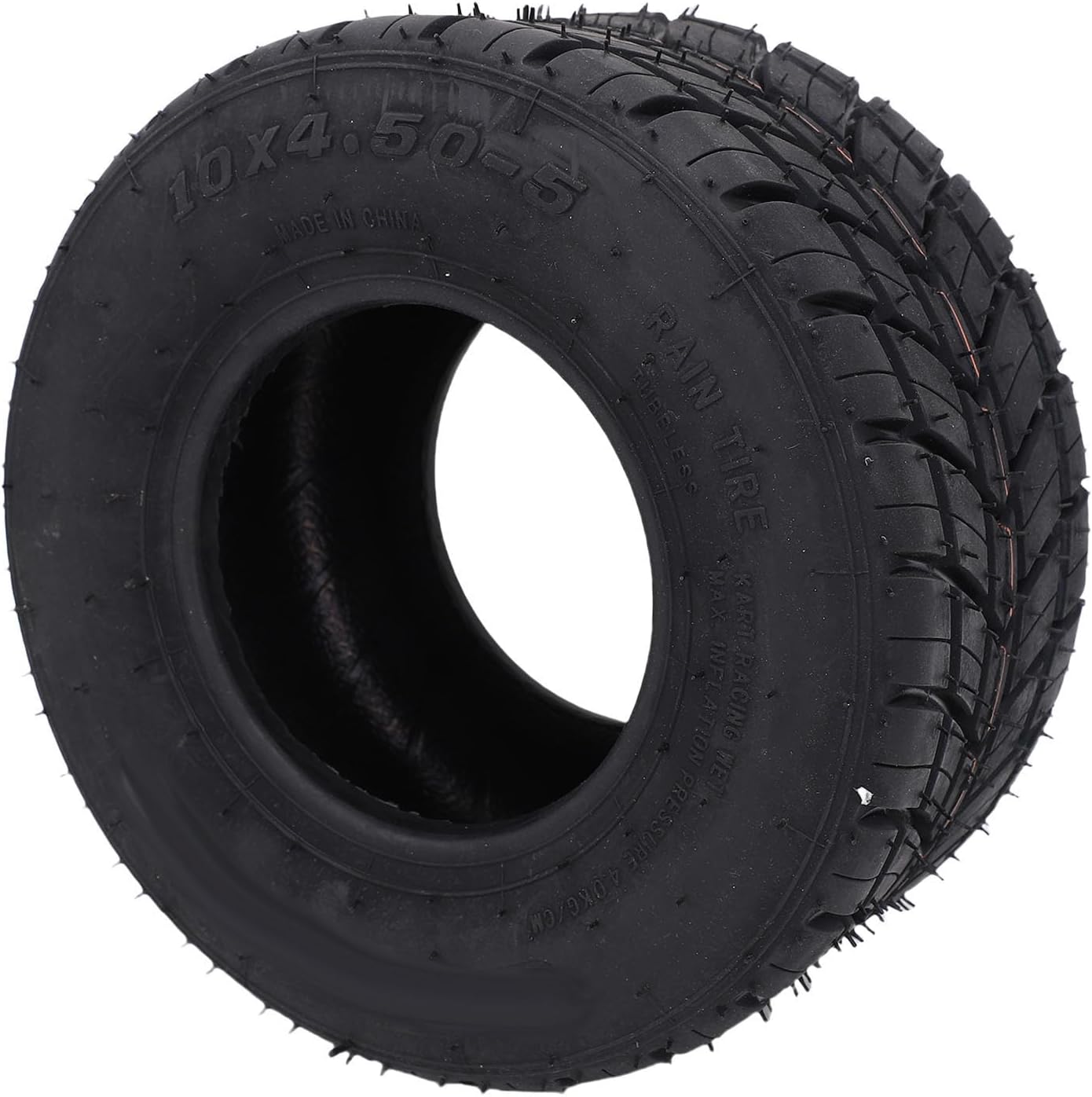 Yosoo 10x4.50-5 Tubeless Tire Front Wheel, Non Slip, Long Lasting Rubber, Excellent Grip and Stability, Ideal for Go Kart, ATV, UTV, Quad Bike, Replacemeny
