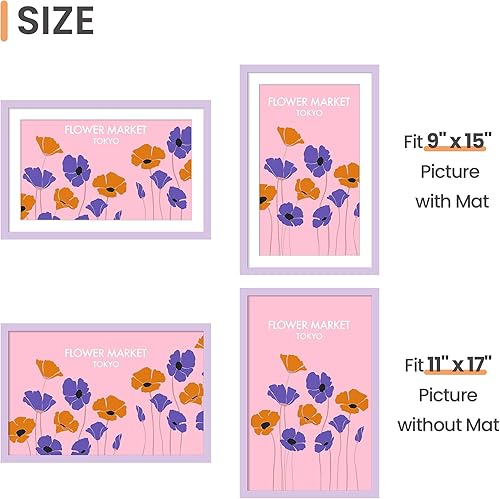Vista 67 de upsimples - Portarretratos de 8.5 x 11 pulgadas, para fotos de 6 x 8 pulgadas con paspartú o de 8.5 x 11 pulgadas sin paspartú, marcos de fotos