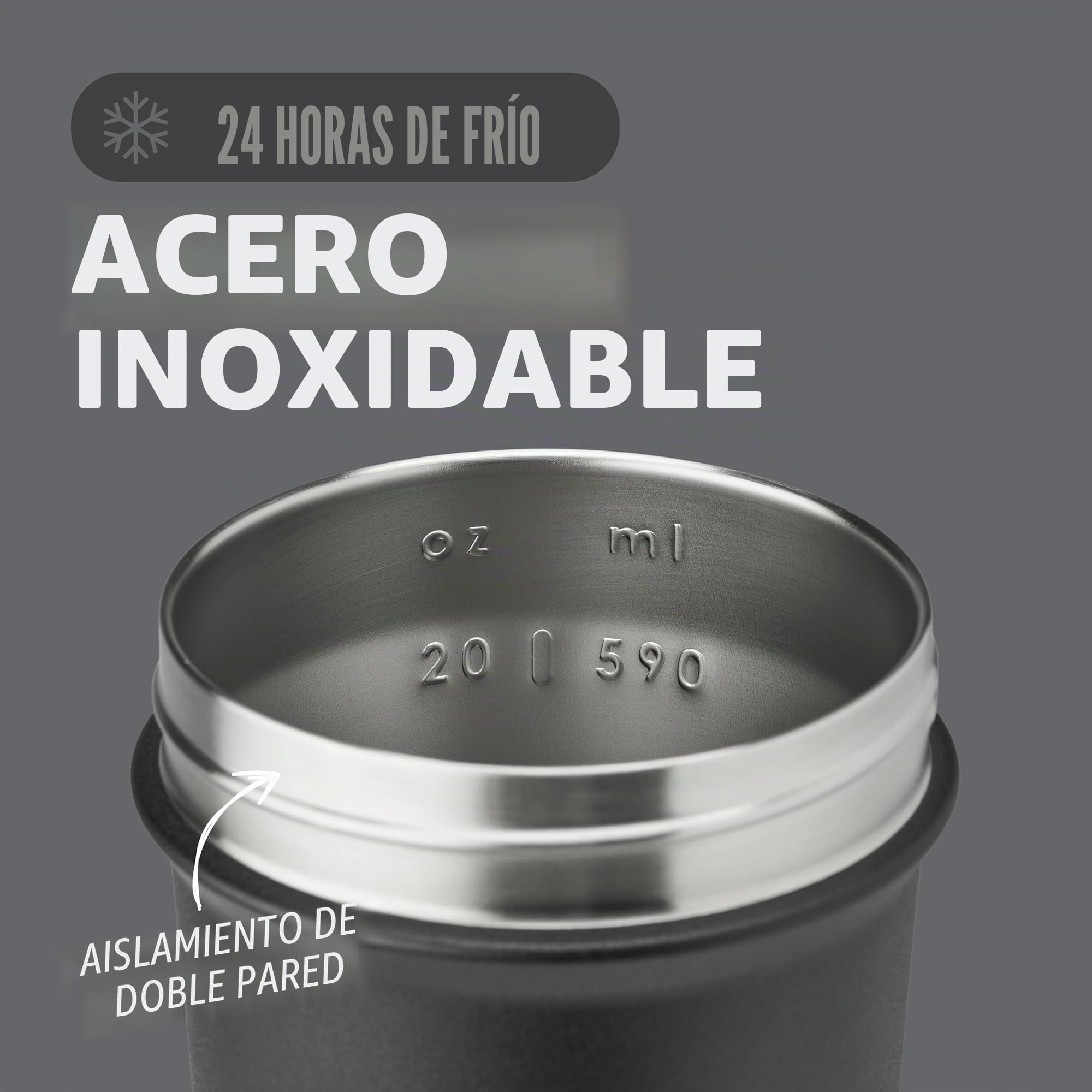 BlenderBottle Strada Sleek Shaker Cup - Botella de agua aislada de acero inoxidable con batidor de alambre, 25 onzas, color negro