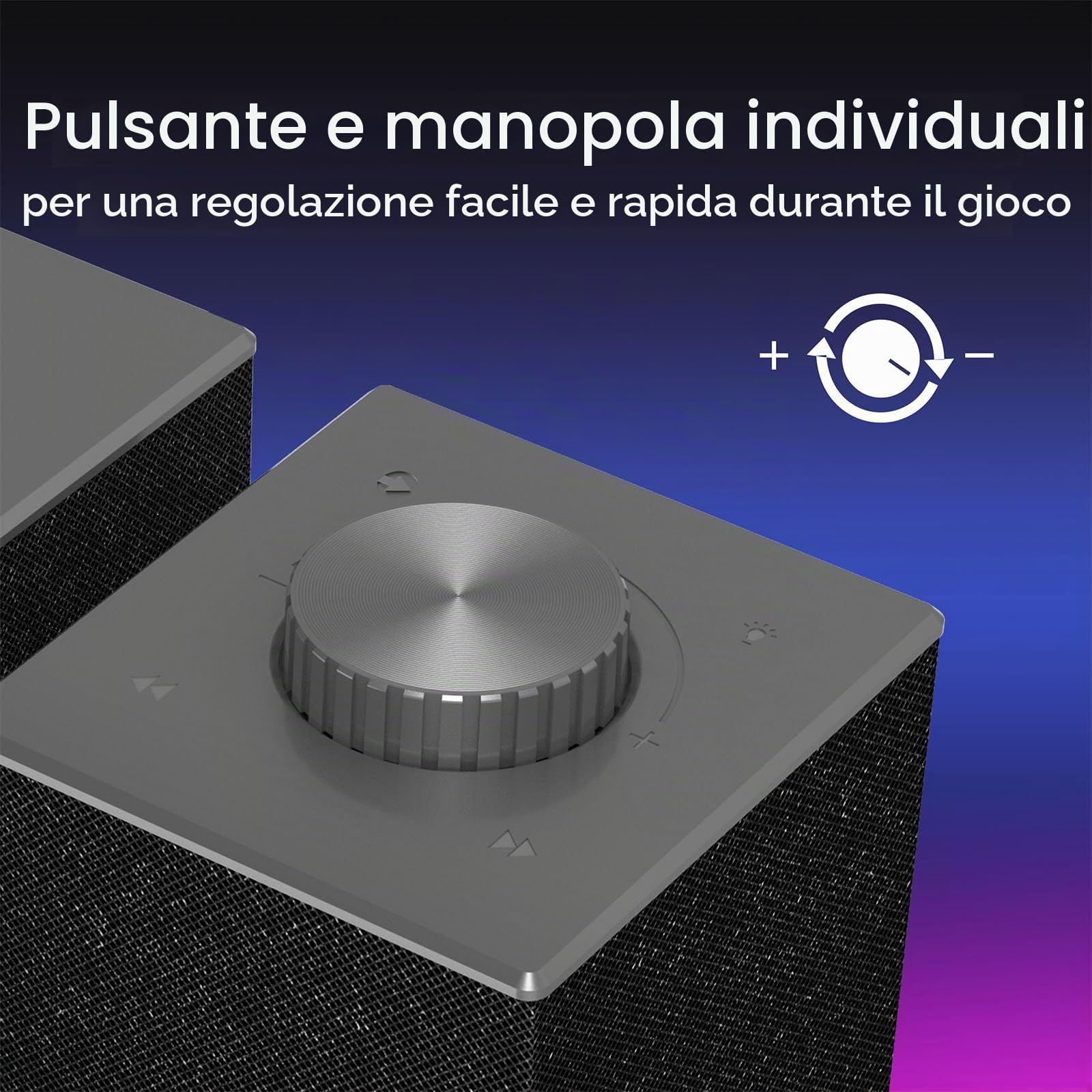 Redragon GS517 - Altoparlante per computer RGB, sistema audio stereo 2.0 con doppia connettività BT e USB, 8 effetti di illuminazione RGB, comandi touch e manopola del volume, perfetto per giochi e