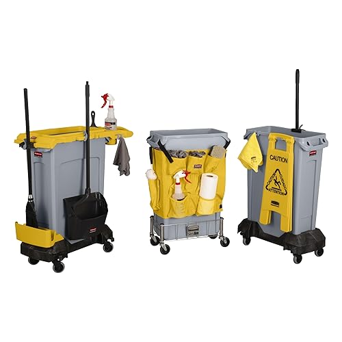 Miniatura 6 de Rubbermaid Commercial Products 1980602 Slim Jim - carrito de contenedor.