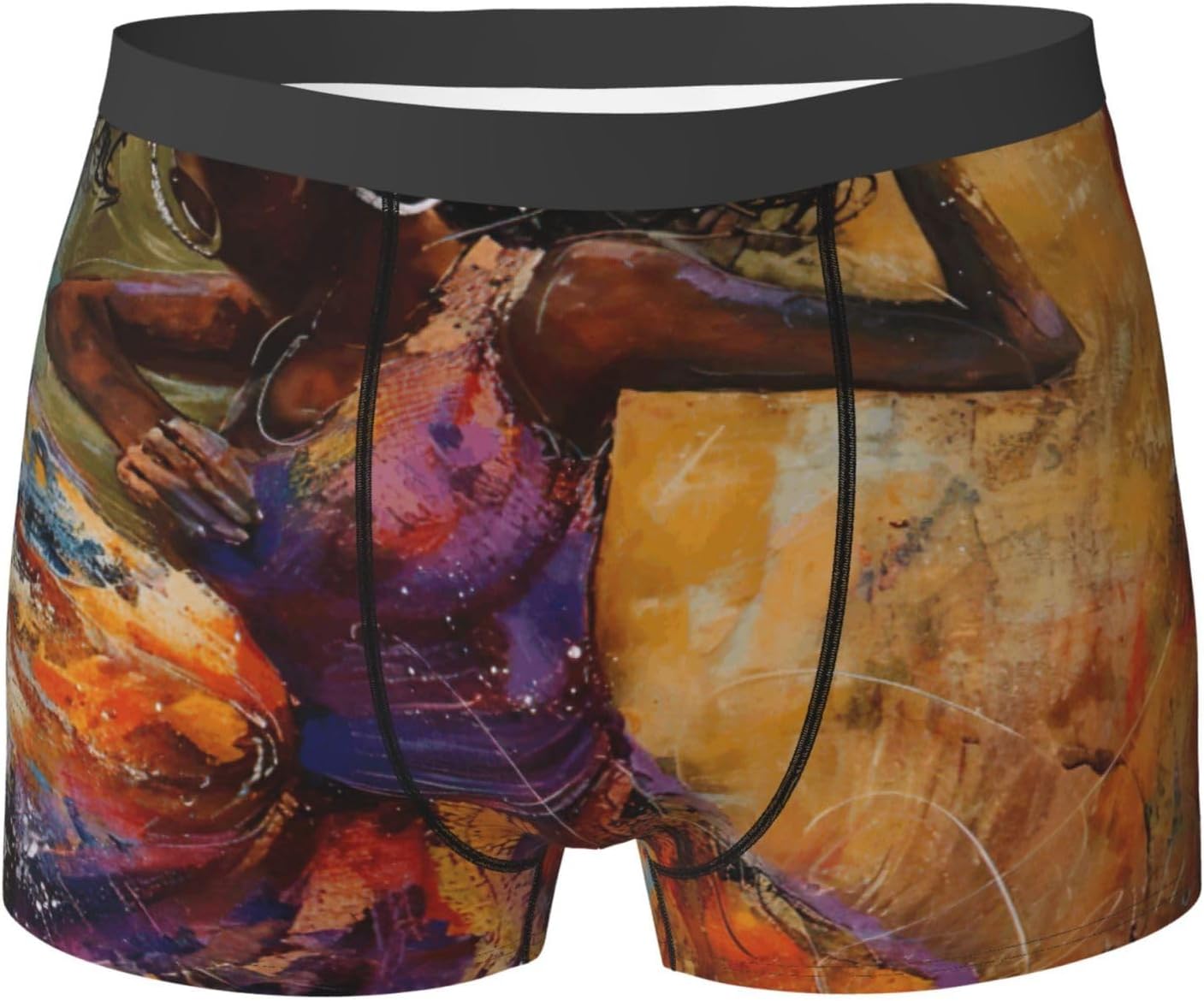 Dance With Music Print Men'S Boxer Briefs Soft Breathable Polyester Fabric With Comfortable