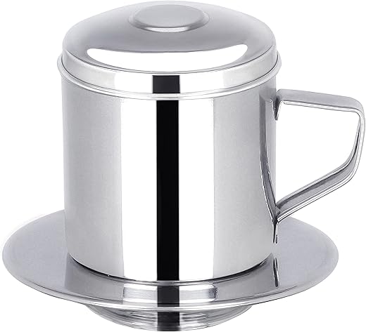 BURRDOFF Vietnamese Coffee Filter (170~200ml), Filter Coffee Maker Steel Indian Coffee Filter for Home Coffee Filter South Indian Stainless Steel