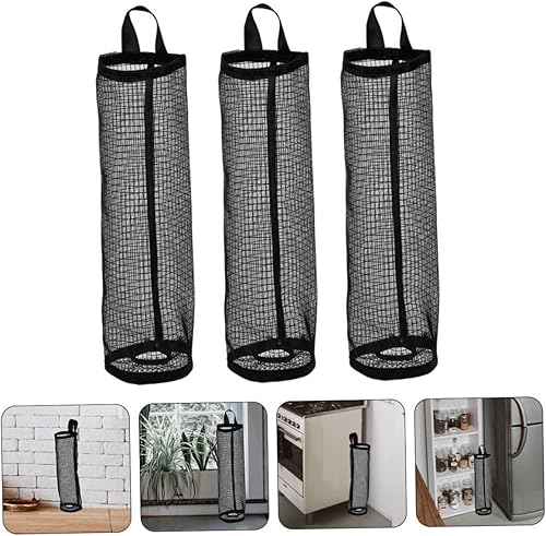 Miniatura 5 de DECHOUS Contenedor de bolsa de basura de 3 piezas, bolsa de cocina, soporte de bolsa de artefacto de almacenamiento, resistente al desgaste,