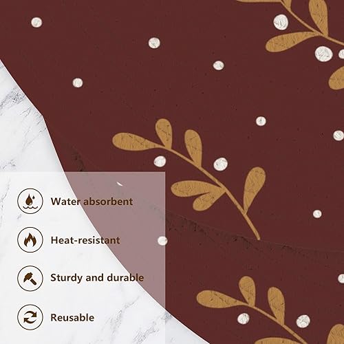 Miniatura 3 de Camino de mesa de salvamanteles de ramas de árbol de Navidad, salvamanteles para ollas y sartenes calientes de 15 pulgadas, tejido de hilo de