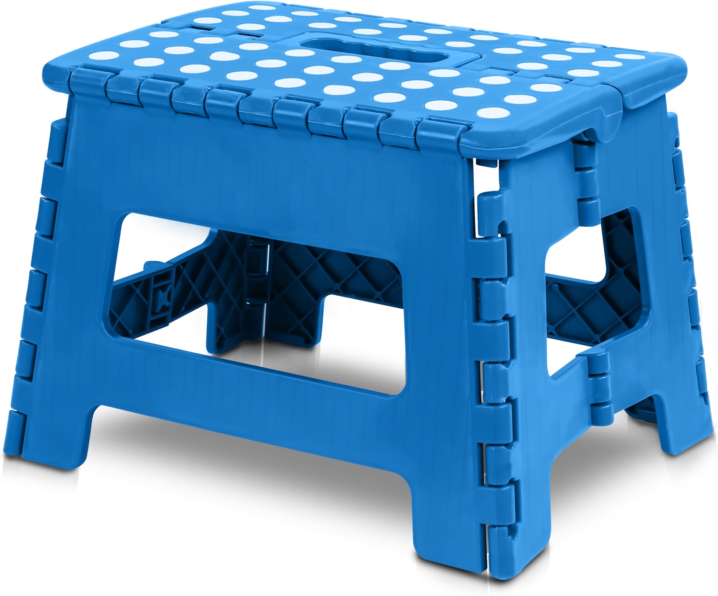 Utopia Home Folding Step Stool - (Pack of 12) Foot Stool with 9 Inch Height - Holds Up to 300 lbs - Lightweight Plastic Foldable Step Stool for Kids, Kitchen, Bathroom & Living Room (Blue)