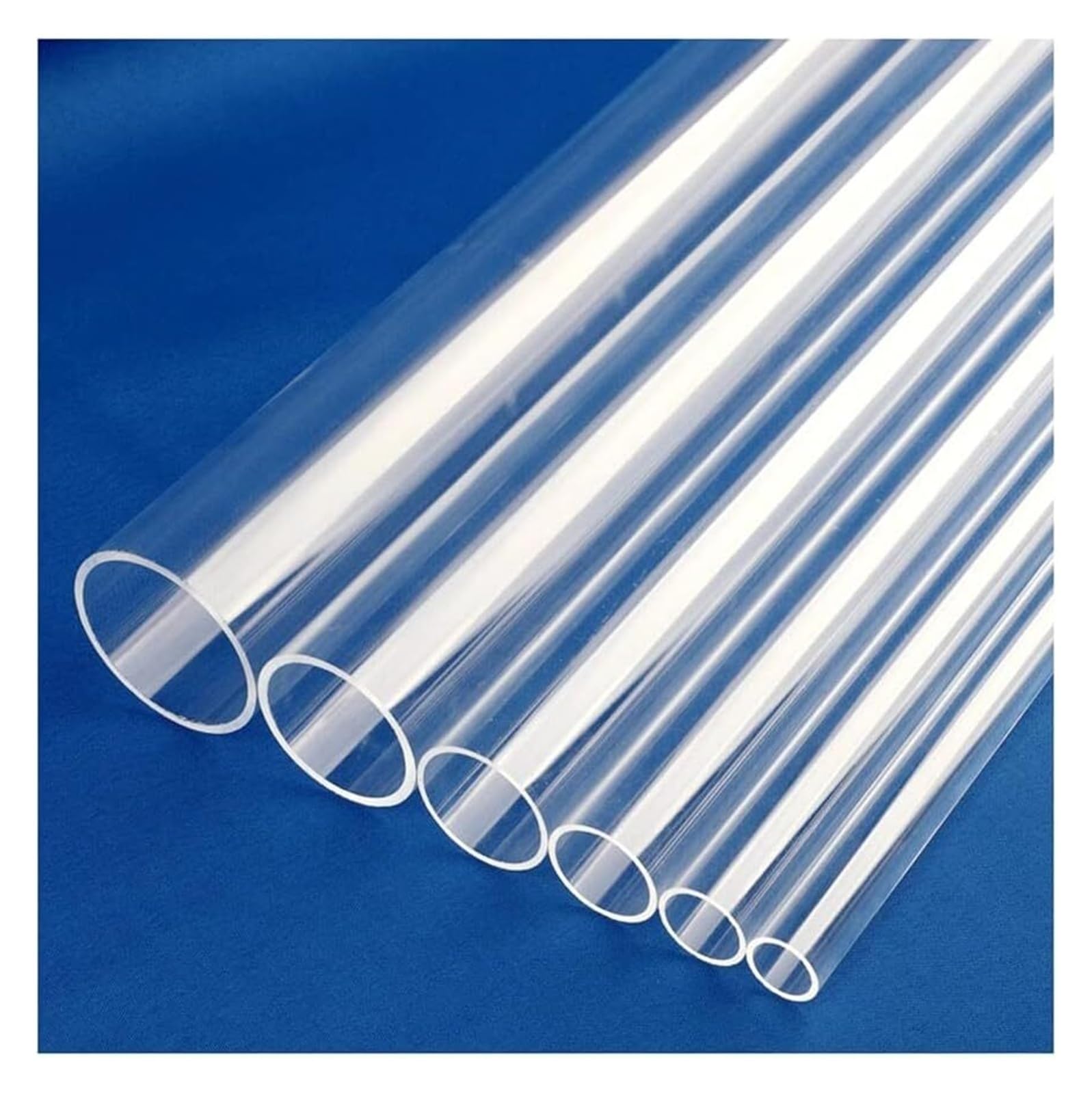 Scmyzlyd One Color Clear Round Tube， Clear Acrylic Tube 50Cm Multiple Sizes Pmma Aquarium Garden Water Cooling(16Mm)