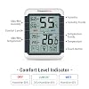 مقياس الحرارة والرطوبة الرقمي الداخلي ThermoPro TP55، شاشة عملاقة تعمل باللمس والضوء مقاس 10 سم، مستشعر الغرفة