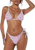 Vista 2 de ZAFUL - Bikini triangular con tirantes para mujer, traje de baño de 2 piezas
