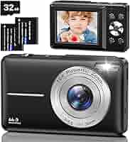 Fotocamera Digitale 44MP 1080P Per Bambini E Principianti - Zoom 16X, Luce Integrata, Con Scheda 32GB, Nero - Foto 11