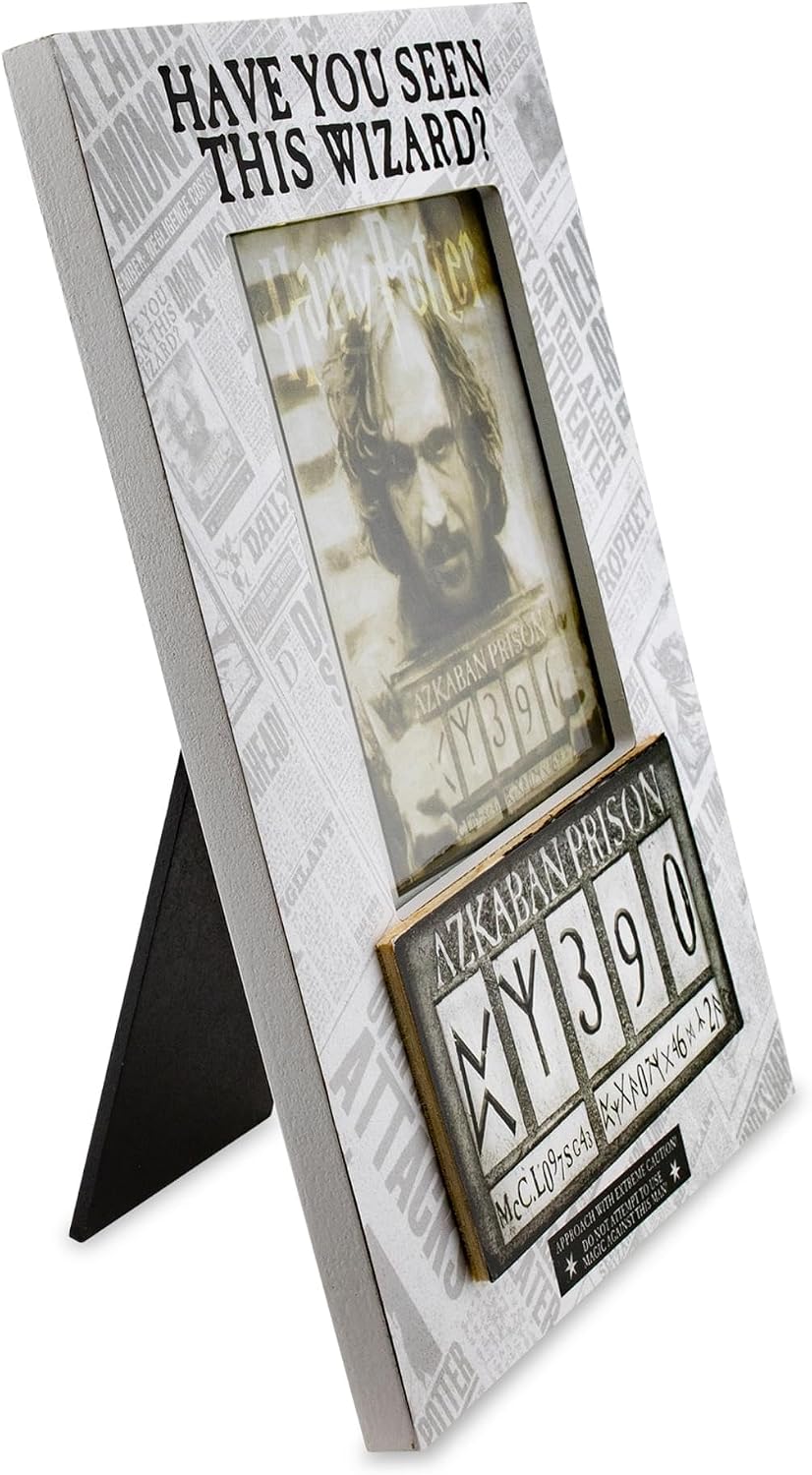 Silver Buffalo Harry Potter Sirius Black Have You Seen This Wizard Azkaban Prison MDF Picture Frame, 4 x 6 Inches