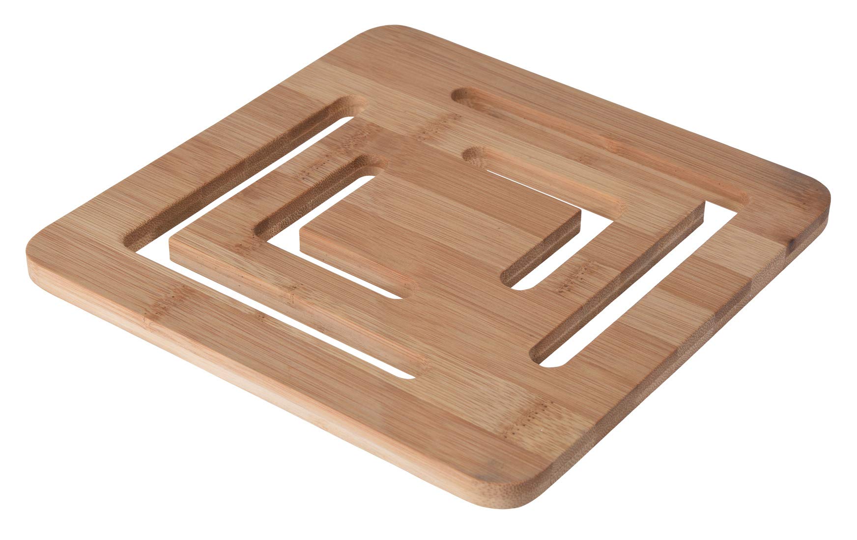MIK funshopping Untersetzer Topfuntersetzer aus organischem Bambus fr  Kche, Esstisch, Gartentisch (eckig 20x20x1cm) : Amazon.de: Kche, Haushalt  & Wohnen