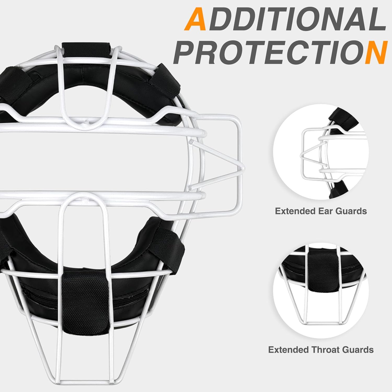 Baseball Catcher Mask Catchers Mask Umpire Gear Full Face Protective Mask for Baseball Softball Training Lightweight Secure Fit for Teens 13 Plus and Adults