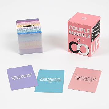 COUPLE REKINDLE - Couples Game For Date Night Reconnect - 165 Couple Conversation Starter Cards - Rekindle and Strengthen Bond with Your Partner - Fun, Engaging, and Thought-Provoking Tabletop Game
