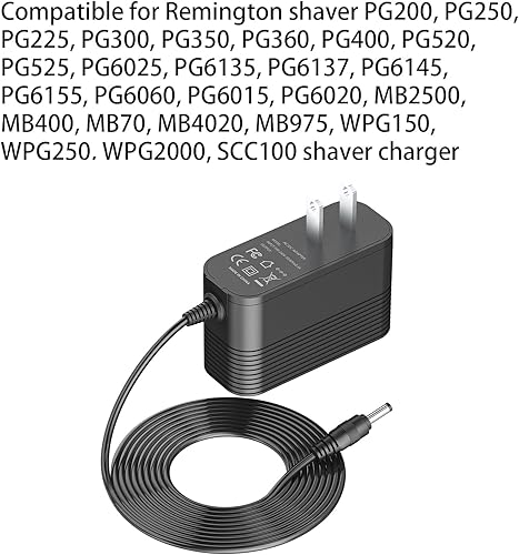 Miniatura 7 de Cargador para Remington PG525 PG6025 MB2500 PG6135 PG6060 Reemplazo de recortadora todo en uno para Remington PG606 PG6015 PG6135 Clippers Adaptador