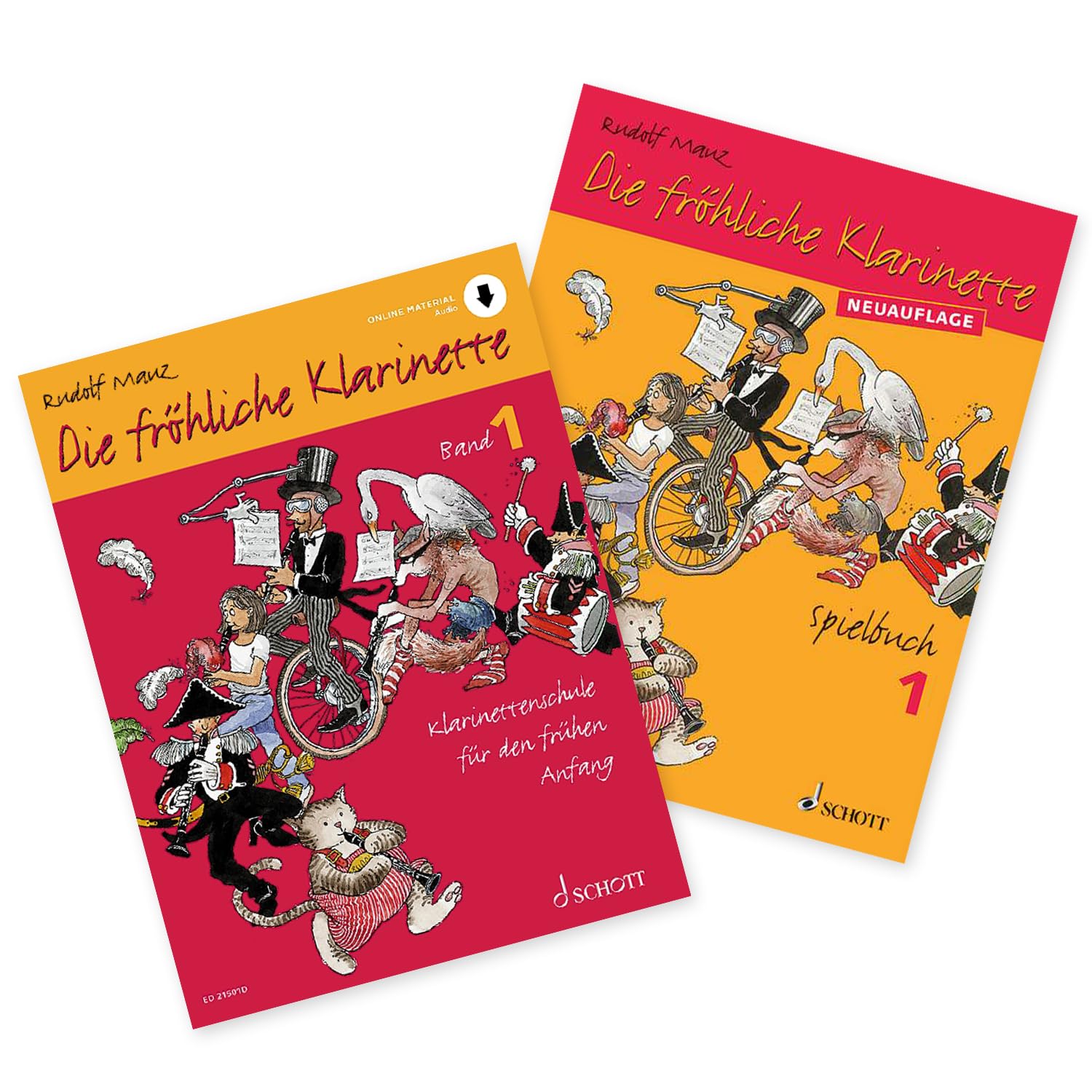 El alegre clarinete 1 + libro de jugadas con audio online – Escuela de clarinete para el comienzo temprano de Rudolf Mauz – Volumen 1 – ISBN 9783795798949 9783795747688+ Soundman® Clarinete
