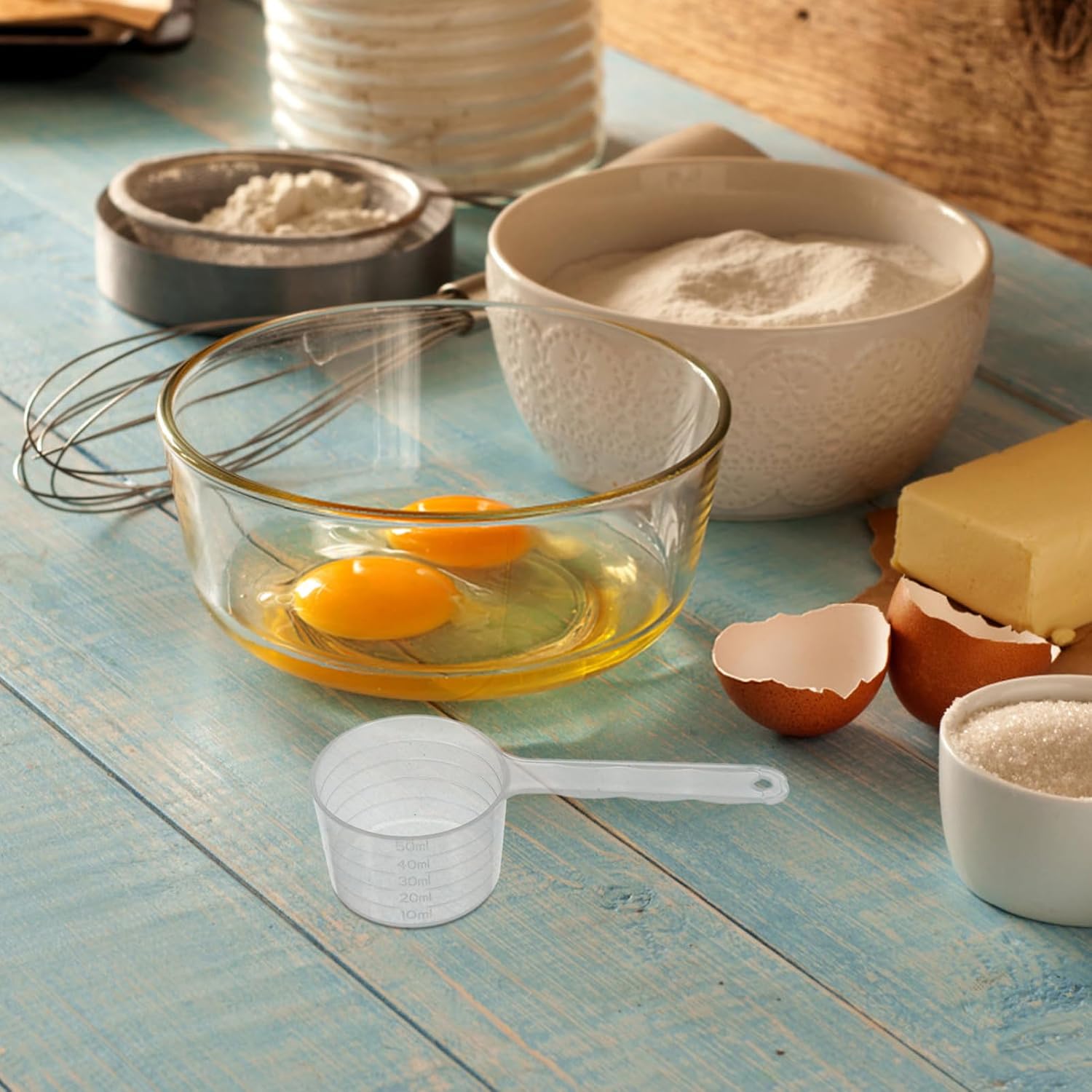 25pcs Transparent Measuring Scoop Multi-function Coffee and Tea Measuring Spoon Capacity for Flour Powder and Liquid Measurements