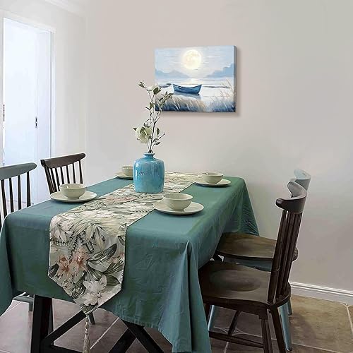 Vista 209 de AMATOP Arte para pared, flor enmarcada pintada a mano, pintura al óleo sobre lienzo, galería, obra de arte floral moderna, envuelta para la Pintura