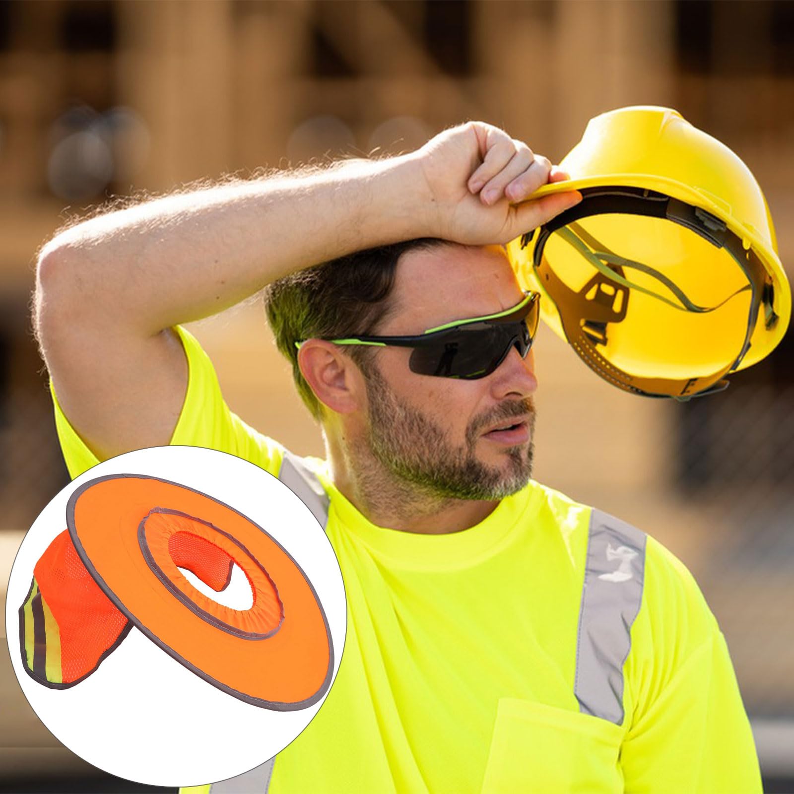 Visiera Parasole per Elmetto Protettivo,Cappello Duro Visiera Parasole Accessorio Cappello Duro Casco Riflettente Scudo Collo Per Casco Ad Alta Visibilità Per Casco Da Cantiere