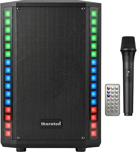 Thornton Capella - 8-Zoll-Bluetooth-Lautsprecher mit kabellosem Mikrofon, 40 W A