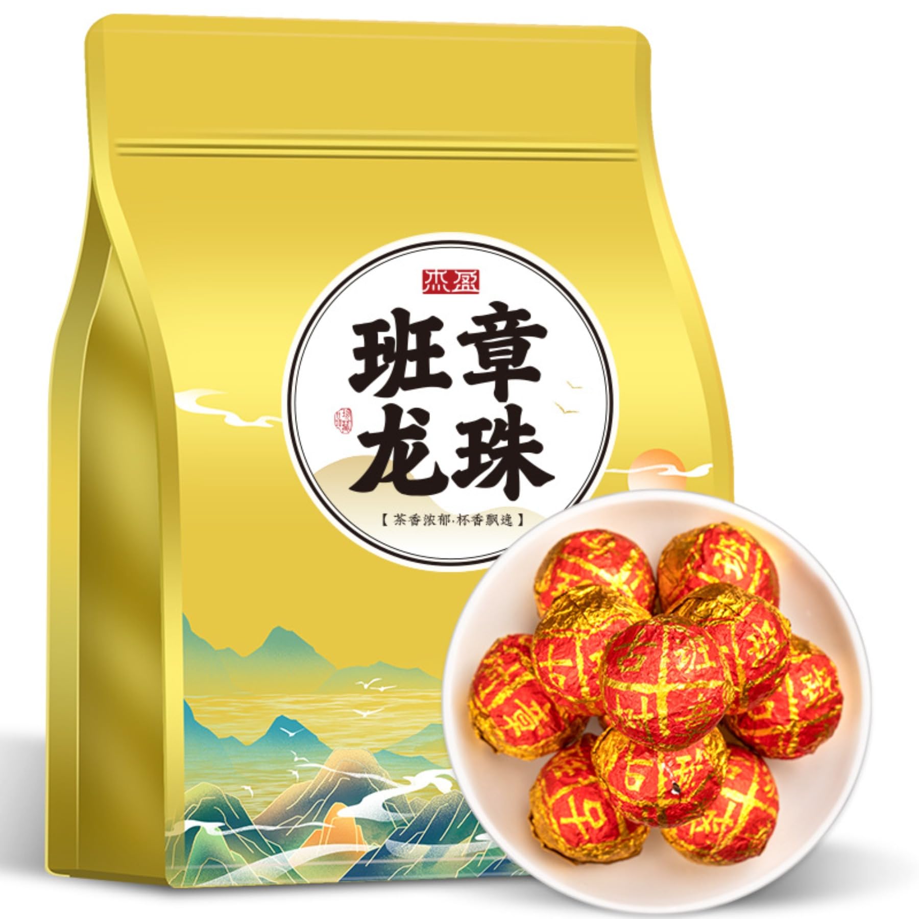 Yunnan Laobanzhang Starożytne Drzewo Pu'er Dojrzała Herbata Smocza Perła 250g
