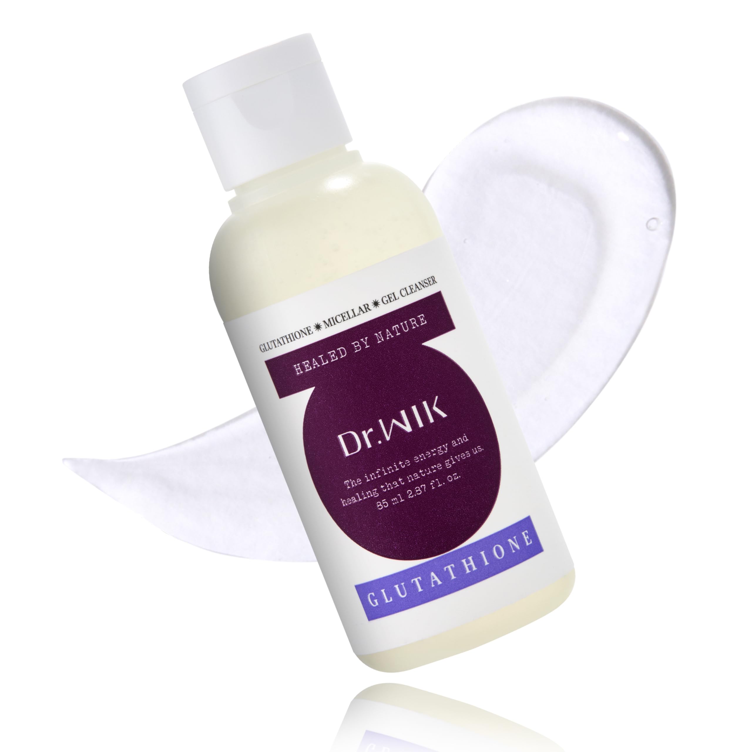 DR. WIK Gluthathione Michellar Gel Facial Cleanser For Sensitive Skin With Hyaluronic acid, Tea Tree And Vitamin | Korean Skin Care Face Wash For Radiant Skin | Hydrating Face Cleanser - 2.87 Fl Oz