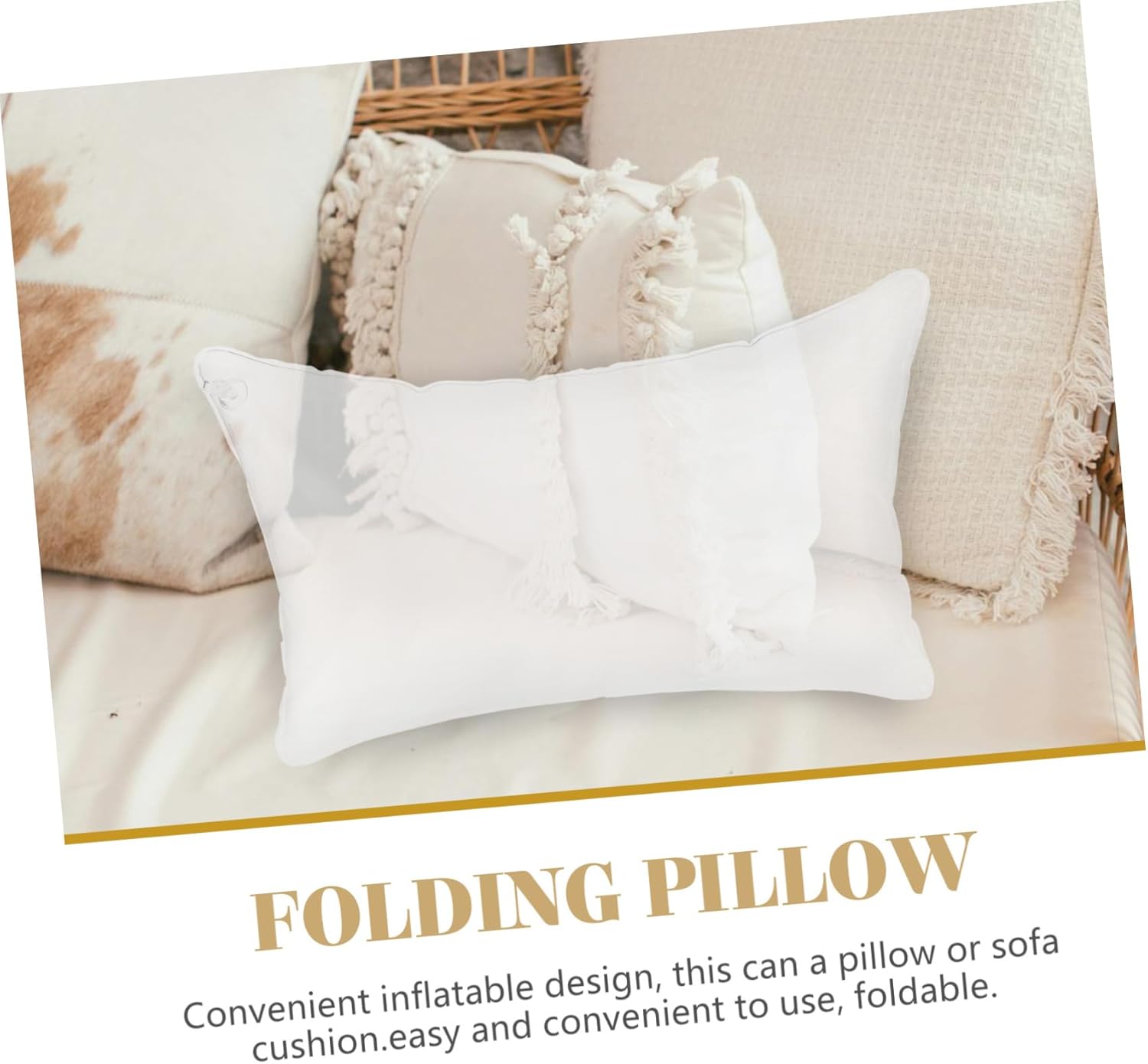 4pcs Inflatable Pillow Insert Transparent Camping Cushion Height for Portable and Design for Travel and Hiking