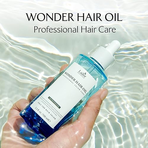 Miniatura 3 de LADOR Wonder - Aceite para el cabello, antiencrespamiento, sin enjuague, ligero y sin enjuague, aceite de aguacate y argán de escualano, para